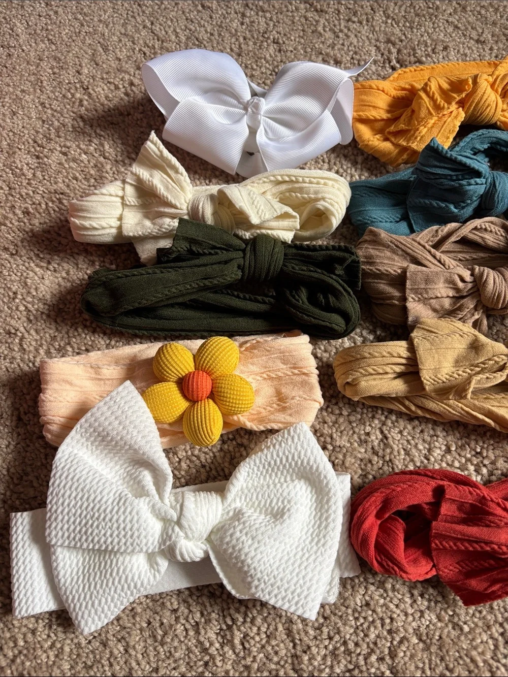 20 baby headbands Assorted Baby Headband Set - Multi Color
